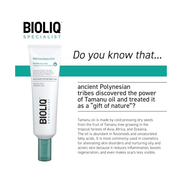 Bioliq Specialist Imperfections Crème de nuit pour réduire les problèmes dacné 30 ml