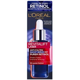 LOréal Paris Pures Retinol Sérum de nuit pour rides atténuées, une peau hydratée et uniforme avec rétinol et acide hyaluroni