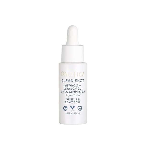 Pacifica Clean Shot Retinoid/Bakuchiol 3 pour Cent dans lEau de Mer Sérum Unisexe 0.8 oz