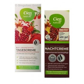 Cien Lot de 2 crèmes de jour et de nuit bio à la grenade - Soin raffermissant du visage - 2 x 50 ml