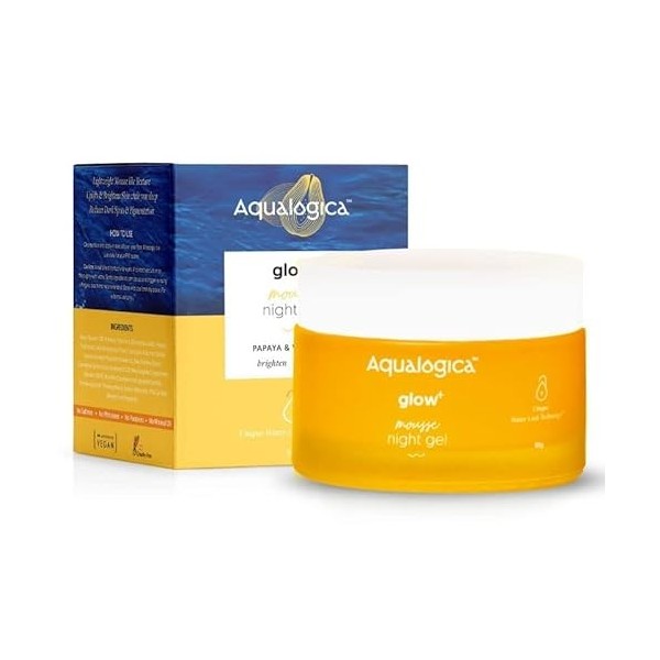 Aqualogica Glow+ Mousse Night Gel Papaya & Vitamin C 50g