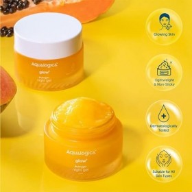 Aqualogica Glow+ Mousse Night Gel Papaya & Vitamin C 50g
