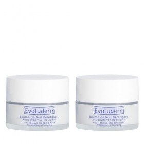 EVOLUDERM - Baume de Nuit Défatigant Antioxydant & Repulpant - 50 ml - 92% dOrigine Naturelle - Végan - Fabrication Français
