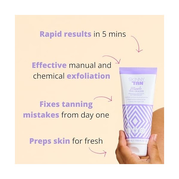 Skinny Tan Self-Tan Eraser - Manual and Chemical Exfoliation - Jelly-Like Texture - Removes Old Tan, Corrects Mistakes, and E...