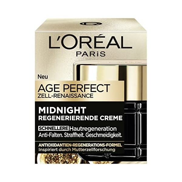 LOréal Paris Midnight Crème pour femme : régénère la peau pendant la nuit et protège pendant la journée avec une formule uni ...