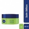 NIVEA Soin de Nuit Skin Detox + Hydratation intense 48H 2x50ml , crème hydratante visage avec Thé vert & Acide Hyaluronique, ...
