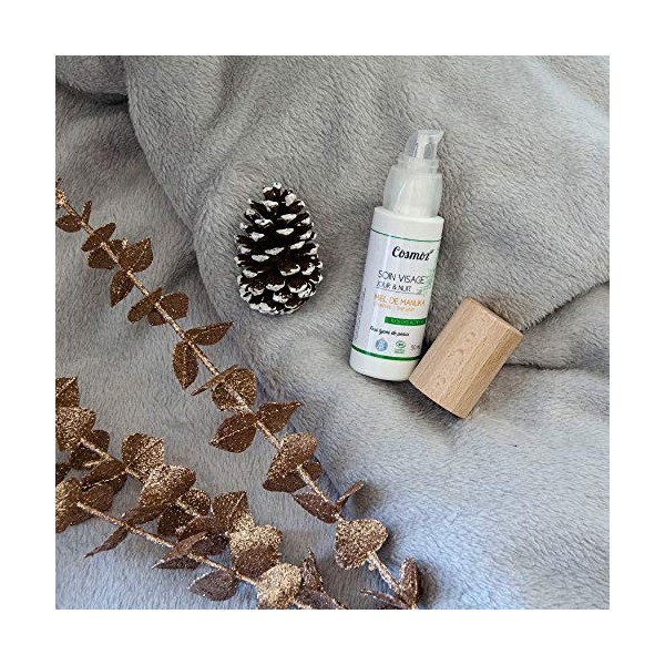 Cosmoz - Crème Visage Jour et Nuit au Miel de Manuka Bio - Soin Hydratant Naturel pour la Prévention et Réduction de lAcné -