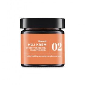 Fitomed Naturkosmetik Crème pour le visage pour peau vasculaire 55 g – Crème hydratante végétalienne pour le visage avec chât