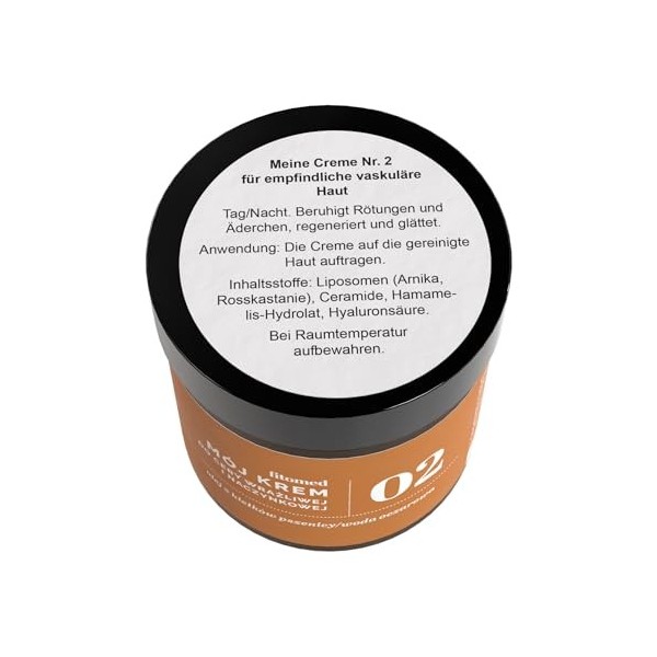 Fitomed Naturkosmetik Crème pour le visage pour peau vasculaire 55 g – Crème hydratante végétalienne pour le visage avec chât