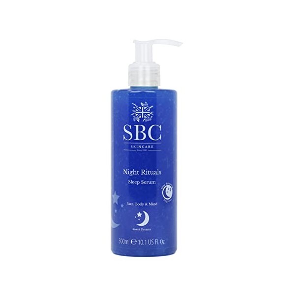 SBC Skincare - Sérum Nuit Infusion Lavande et Vétiver - 300 ml - Routine Nuit pour vous aider à réconcilier votre sommeil - A