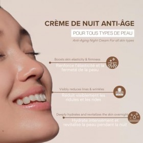 Arganicare | Collagen Boost | CRÈME DE NUIT RAJEUNISSANTE | Collagène & Huile d’Argan | Peau Reposée au Réveil | Tous Types d...