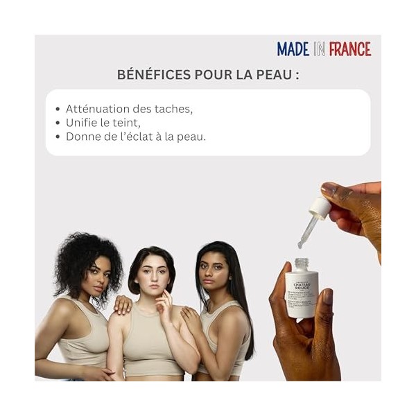 Laboratoire Château Rouge - Sérum anti tache visage Booster Éclat 30ml - Niacinamide & Murier Blanc BIO – Soin Nuit Correcteu