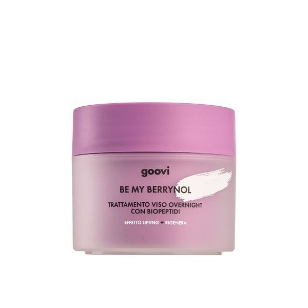 GOOVI Be My Berrynol Overnight Treatment - Crème de nuit régénérante avec effet liftant - Soin raffermissant du visage contre
