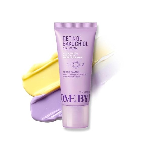 SOME BY MI Retinol Bakuchiol Dual Cream - 50 ml - Hydratant coréen au collagène et au rétinol pour une peau lisse et éclatant
