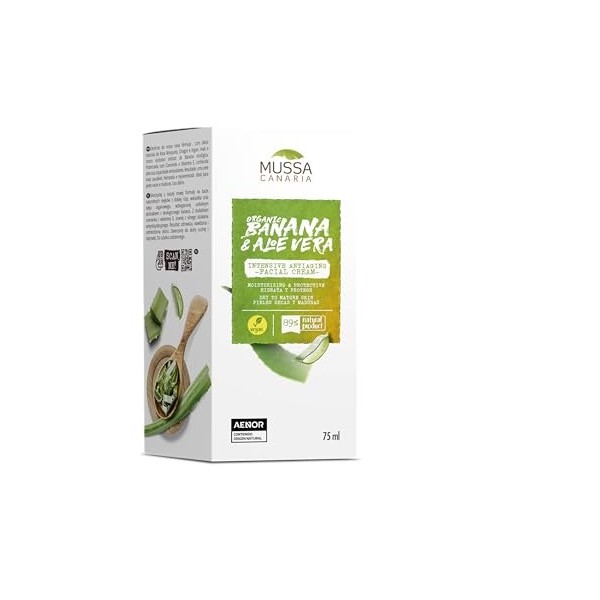 Mussa Canaria Crème de Nuit Anti-rides Vegan pour Peaux Matures et Sèches - 75 ml