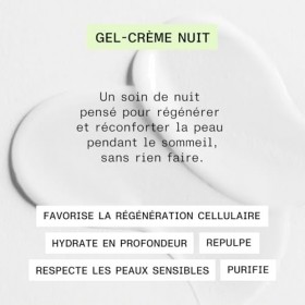Gel‑Crème Nuit Aloe Paris 50 ml – Gel‑crème de nuit régénérant à l’Aloe Vera Bio & Acide Hyaluronique – Répare, apaise et hyd