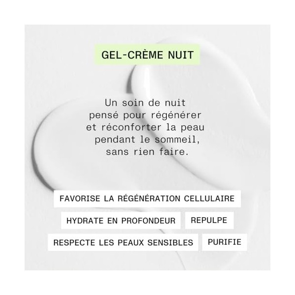 Gel‑Crème Nuit Aloe Paris 50 ml – Gel‑crème de nuit régénérant à l’Aloe Vera Bio & Acide Hyaluronique – Répare, apaise et hyd