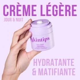 Skintips - Light Cream - Crème Hydratante Matifiante Visage jour et nuit - Pour Peaux Mixtes à Grasses - Skincare pour Adoles