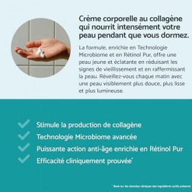Remescar Crème de nuit au collagène pour le corps 200 ml – Réduit les rides et ridules, unifie lapparence de la peau, restru