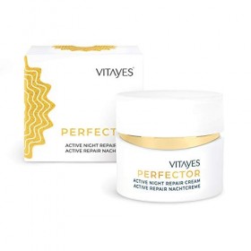 Vitayes Perfector Active Crème réparatrice de nuit 50 ml, crème hydratante anti-rides pour peau douce - Crème visage anti-tac