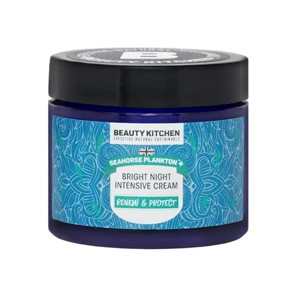 Beauty Kitchen Seahorse Plankton+ Bright Night Intensive Cream, Renews and Protects Skin, Firms and Restores Skin Overnight, 