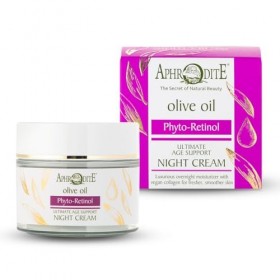 Aphrodite crème de nuit raffermissante & nourrissante soin visage - crème hydratante visage peau sèche à lacide hyaluronique