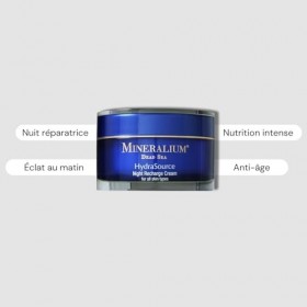 Mineralium - Crème de Nuit Régénérante pour Tous Types de Peaux - Répare et Nourrit pendant le Sommeil - Enrichie en Huile de