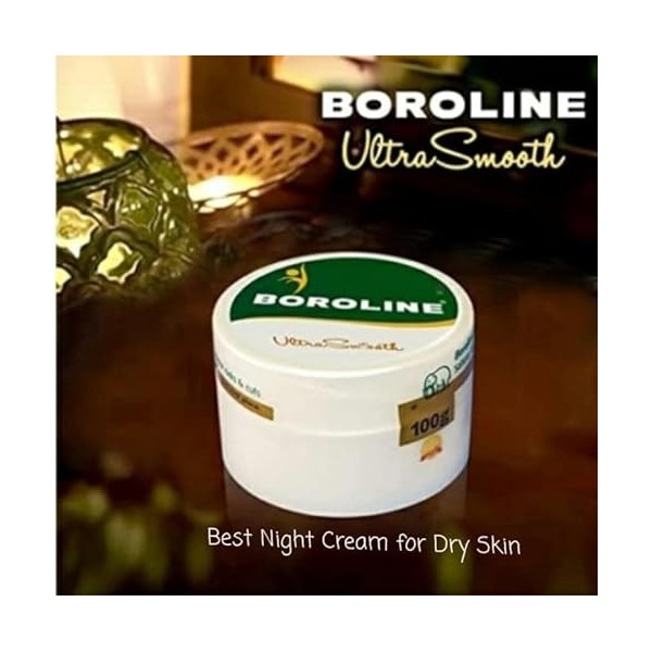 Uniqnature Boroline Lot de 4 tubes de crème de nuit antiseptique ultra douce 40 g