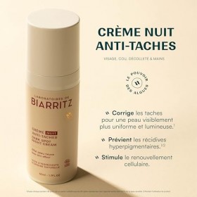 Laboratoires de Biarritz - Crème de nuit Anti-Taches - Correction & Prévention des Taches - Stimule le Renouvèlement Cellulai...