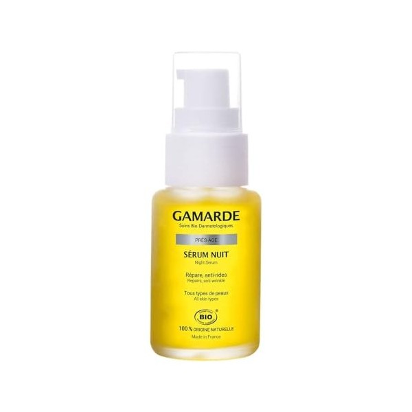 Gamarde Près-Âge Sérum Nuit Bio 30 ml Crème Jour et Nuit