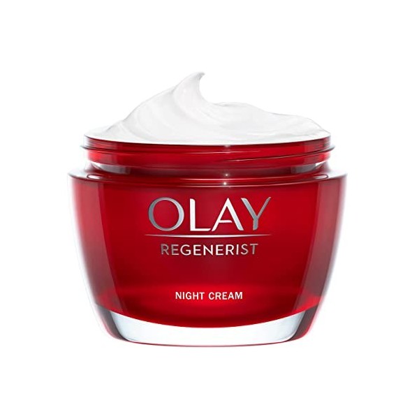 Olay Regenerist Crème de nuit pour le visage - Crème active anti-rides et hydratante pour les soins de la peau avec niacinami