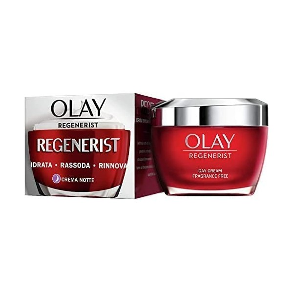 Olay Regenerist Crème de nuit pour le visage - Crème active anti-rides et hydratante pour les soins de la peau avec niacinami