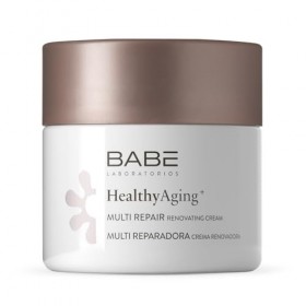 Laboratorios Babé - Multi Reparadora | HealthyAging+ | Crema Facial Hidratante De Noche Renovadora 50 ml | Nutritiva | Regene