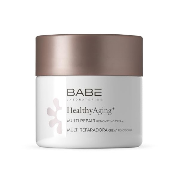 Laboratorios Babé - Multi Reparadora | HealthyAging+ | Crema Facial Hidratante De Noche Renovadora 50 ml | Nutritiva | Regene