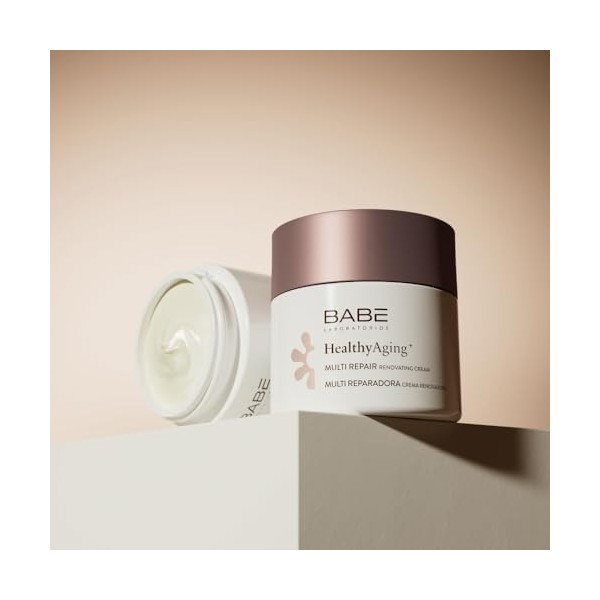 Laboratorios Babé - Multi Reparadora | HealthyAging+ | Crema Facial Hidratante De Noche Renovadora 50 ml | Nutritiva | Regene