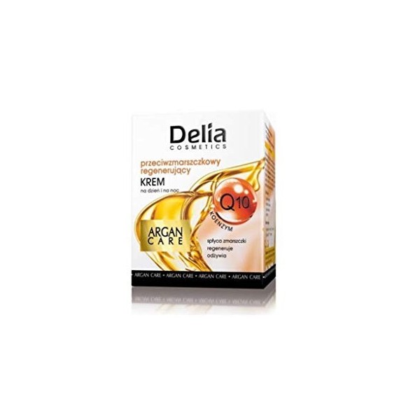 Anti-Wrinkle Regenerating Day & Night Cream - Argan Care with Coenzyme Q10 50ml by delia