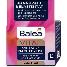 Balea Vital Lot de 3 crèmes de nuit anti-rides 3 x 50 g Crème Jour et Nuit