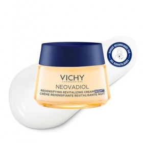 Vichy, Neovadiol, Crème Nuit Ménopause, Redensifiante & Revitalisante, Enrichie en Eau Volcanique de Vichy & Proxylane, Pour 