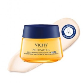 Vichy, Neovadiol, Crème Nuit Post-Ménopause, Enrichie en Eau Volcanique de Vichy & Proxylane, Pour Peaux Matures, 50 ml
