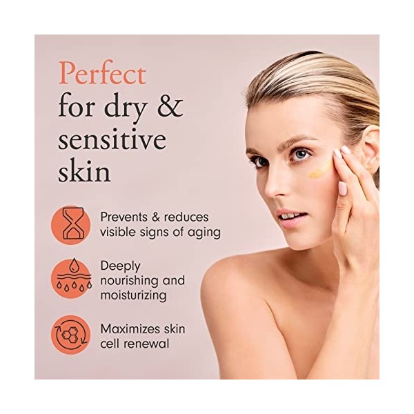 Crème De Nuit Anti-âge Bio au Rétinol - Crème Visage Anti-Rides Vegan pour Femme à Lastaxanthine & Aloe Vera I Crème Anti-Ri