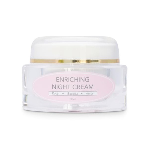 Amsarveda Enriching Night Cream — crème de nuit nourrissante ayurvédique 100% naturelle avec bacopa, amla et rose de Damas, 5