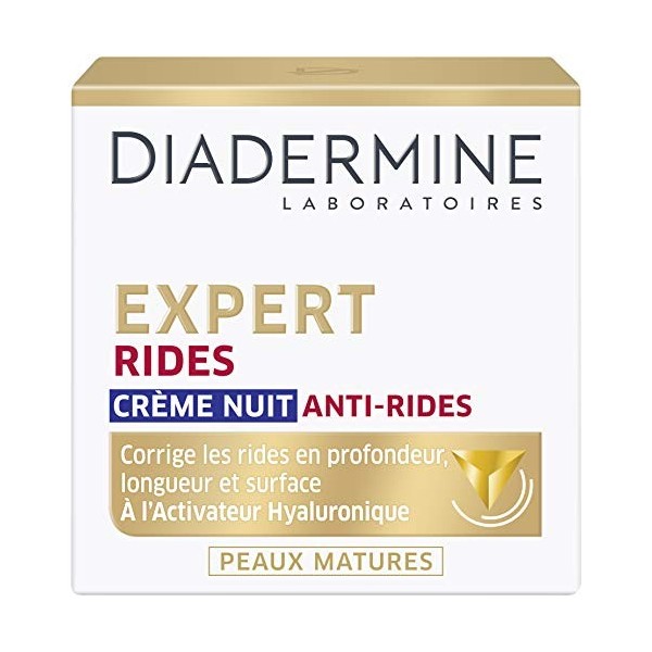 Diadermine - Expert Rides - Crème de Nuit Anti-Rides - 50 ml Crème Jour et Nuit
