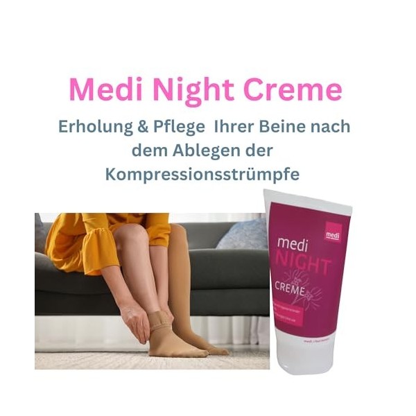 Medi Night 150 ml – Crème de soin pour des jambes reposantes après une journée dans des bas de contention + Olanmarp Lessive 