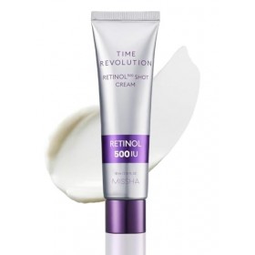 MISSHA Time Revolution Night Repair Retinol 500 Shot Cream 7 cl – Crème avancée au rétinol coréen pour le visage, renforce la