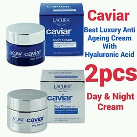 LACURA CAVIAR Crème de jour 50 ml + crème de nuit 50 ml Soin de la peau anti-âge