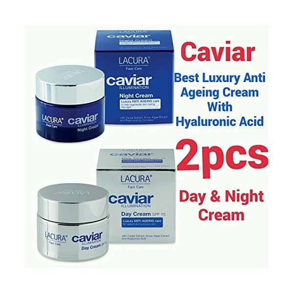 LACURA CAVIAR Crème de jour 50 ml + crème de nuit 50 ml Soin de la peau anti-âge