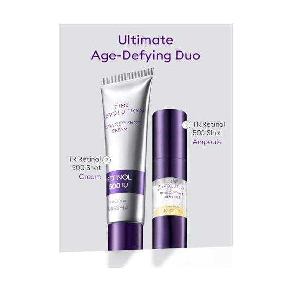 MISSHA - Améliore la barrière cutanée : formulé avec du rétinol Shot et du biome extrême, ce produit au rétinol coréen renfor