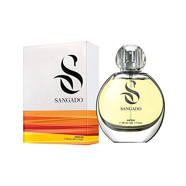 SANGADO Jasmin Parfum pour Femme, 8-10 heures Longue durée, Senteur Luxe, Floral, Essences Françaises fines, Extra-Concentré 