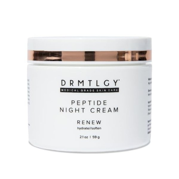 DRMTLGY Peptide Crème de nuit hydratante pour le visage sans parfum et sans huile pour tous les types de peau 60 ml