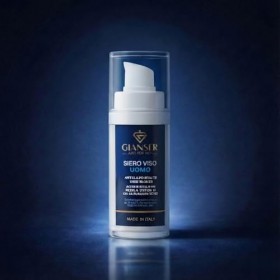 Gianser Just For Men - Sérum Visage Nuit Anti-Âge Bio-Vegan Homme | Traitement Intensif Rénovateur & Revitalisant | Acide Hya